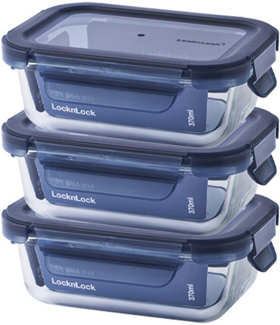 락앤락 인디고 글라스, 3개, 370ml