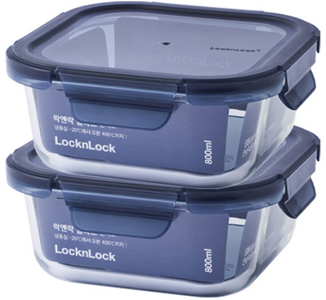 락앤락 인디고 글라스, 2개, 800ml