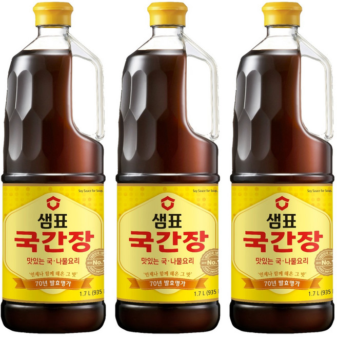 샘표 국간장, 1.7L, 3개