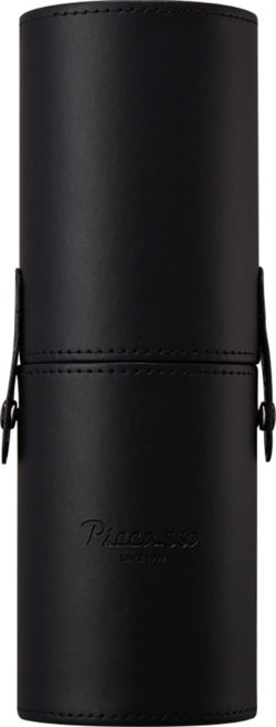 PICCASSO 畢卡索 高級皮革圓筒刷具收納盒, 黑色, 1個