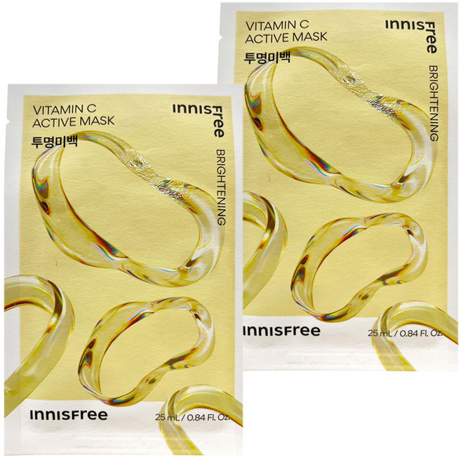 INNISFREE 台灣公司貨 維他命C高效活性面膜, 1片, 2包