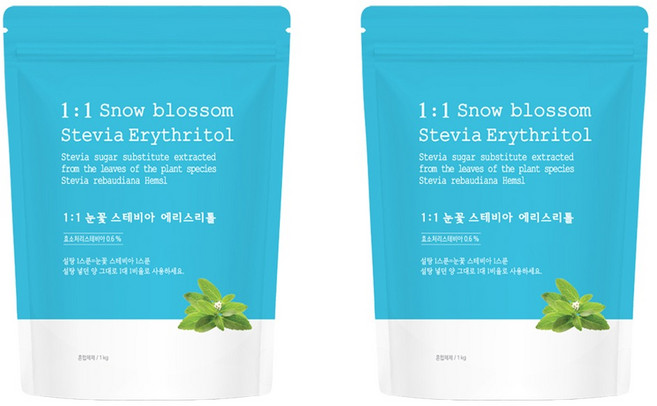 자연지애 눈꽃 스테비아 에리스리톨, 1kg, 2개