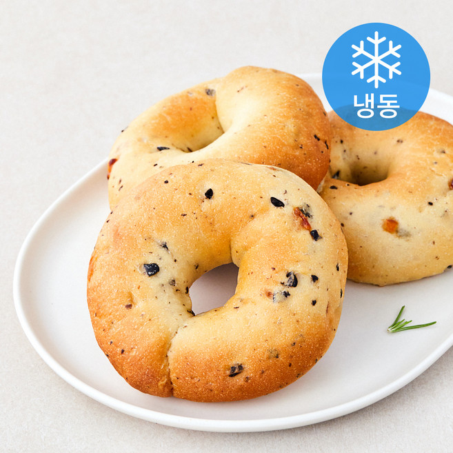 더건강한쌀베이글 마이올리브 쌀베이글 3개입 (냉동), 345g, 1개