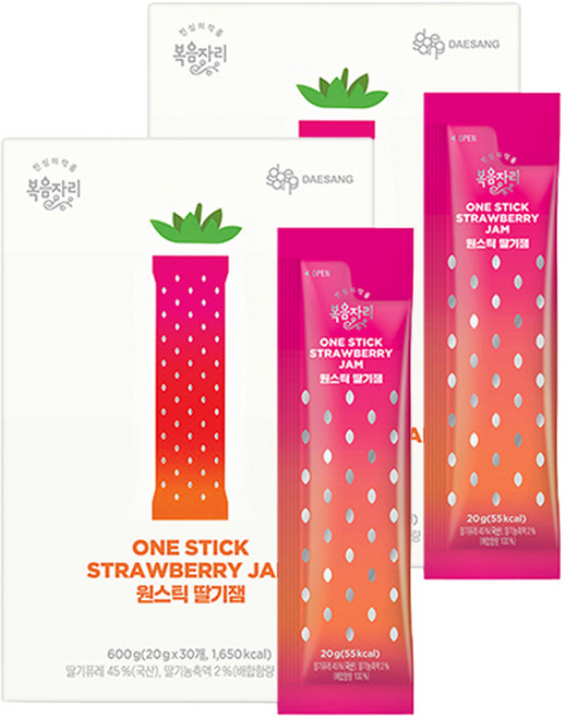 복음자리 원스틱 딸기잼 30p, 2개, 600g