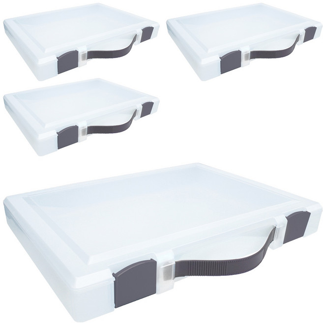 카파맥스 손잡이형 화일 케이스 45mm, 진회색, 4개