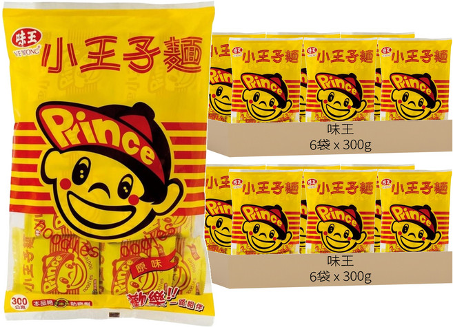 味王 小王子麵 原味, 300g, 12袋