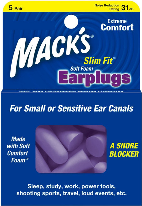 Macks 소프트폼 이어플러그 슬림핏, 1개, 5쌍