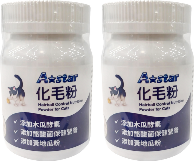A star 貓用化毛粉 60g, 幫助化毛, 2罐