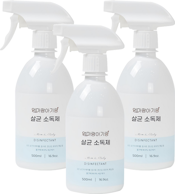엄마랑아기랑 살균 소독제, 500ml, 3개