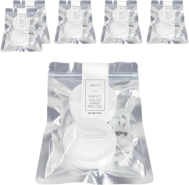 코아코스 완벽밀폐 핸디 패드 케이스 + 위생집게, 6개