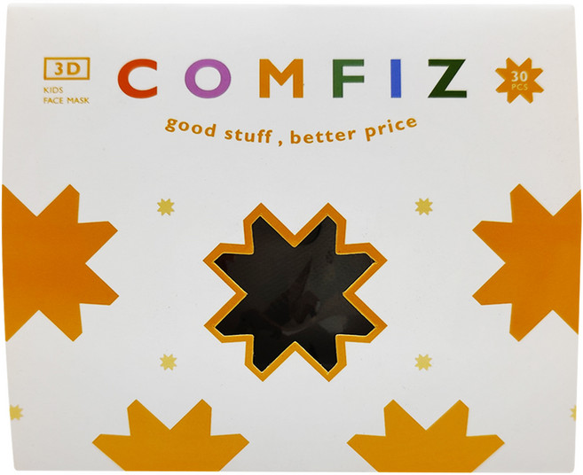 COMFIZ 康菲 幼幼3D醫療口罩 1~3歲, 30片, 侏儸紀世界, 1盒