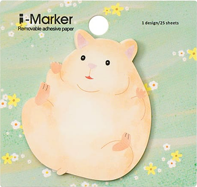 知音文創 i-Marker 動物便利貼, 1個, 天竺鼠翻肚, 25入