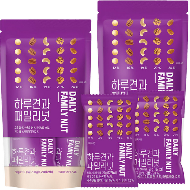 하루견과 패밀리넛 10p, 200g, 2개
