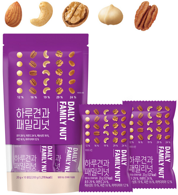 하루견과 패밀리넛 10p, 200g, 1개