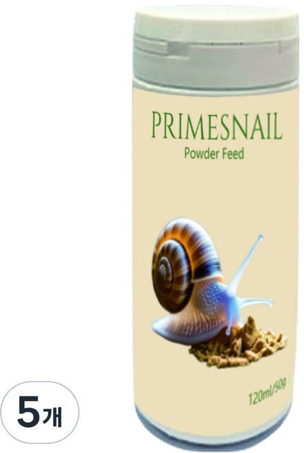 쥬맥스 달팽이 파우더 사료, 50g, 5개