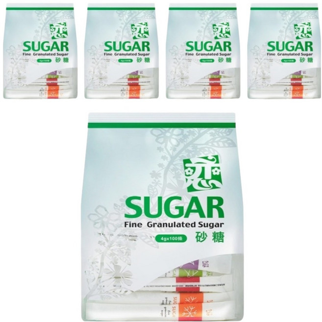 開元食品 戀 長條砂糖 100入, 400g, 5袋