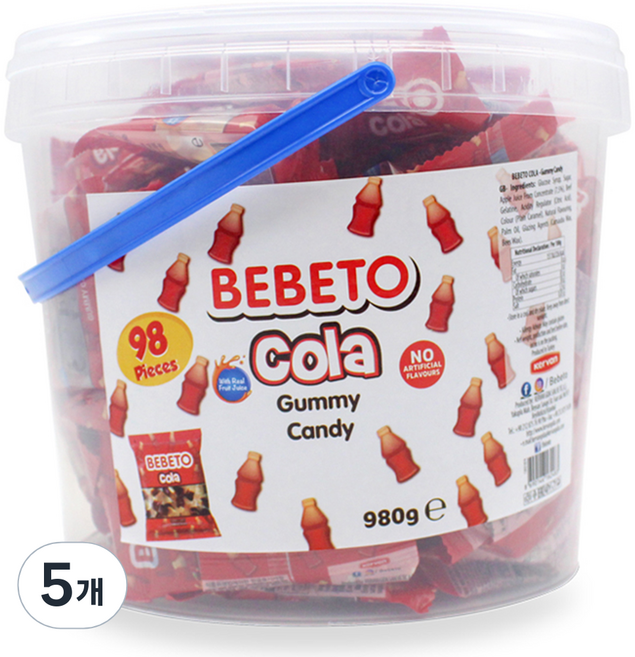 베베토 콜라향 젤리 98개입, 980g, 5개