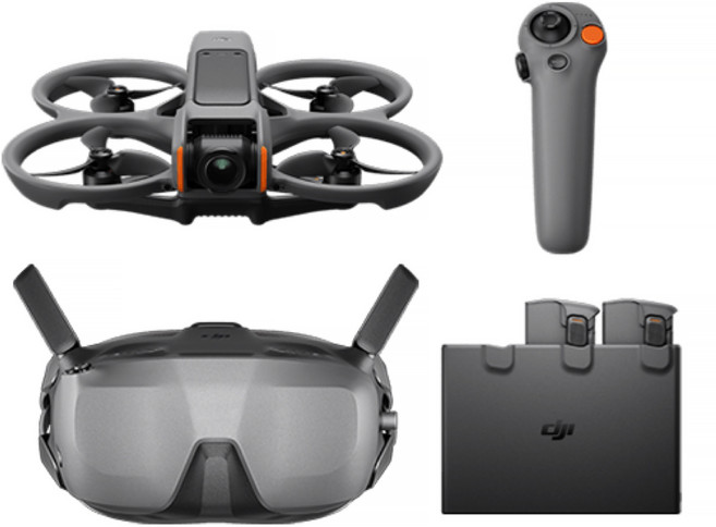 DJI Avata 2 플라이 자동 콤보 드론 + 배터리 3p 세트, 혼합색상, 1세트