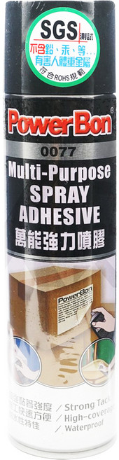 PowerBon 錫宏興業 萬能強力噴膠 450ml - 多用途黏著劑、防水、SGS認證, 1瓶