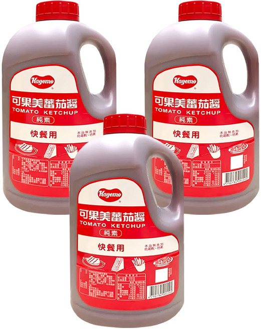 KAGOME 可果美 蕃茄醬 快餐用, 3.15kg, 3桶
