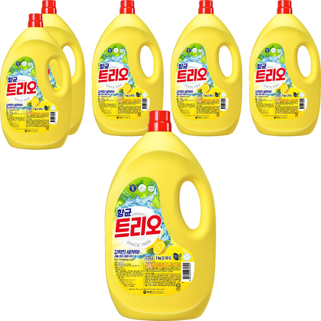 트리오 주방세제, 3kg, 6개