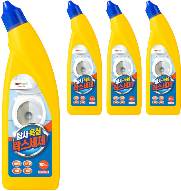 탐사 욕실청소용 락스세제, 750ml, 4개
