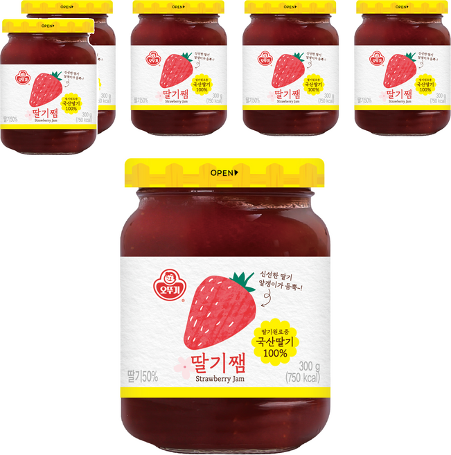오뚜기 딸기쨈, 300g, 6개