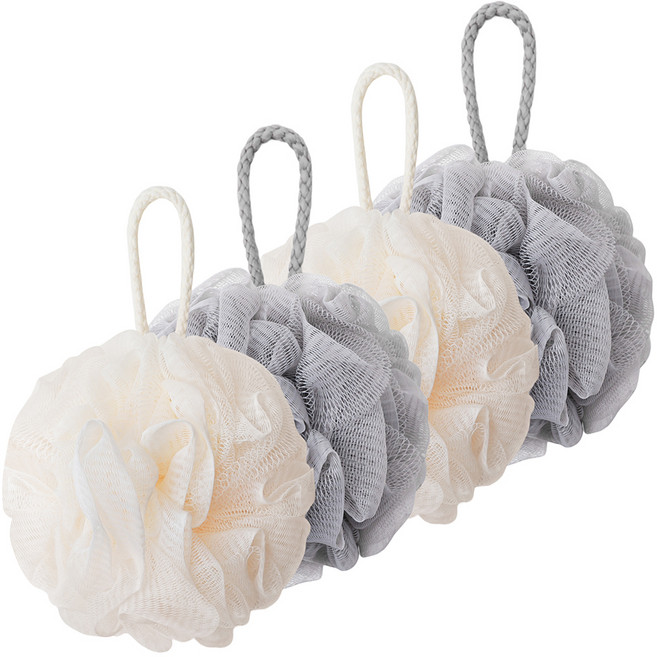 페르노엘 촘촘하고 부드러운 걸이형 버블 샤워볼 세트, 혼합A, 4개입, 1개