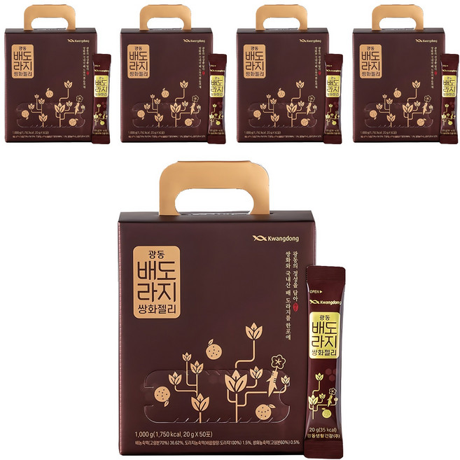 광동 배도라지 쌍화젤리 50포, 1kg, 5개