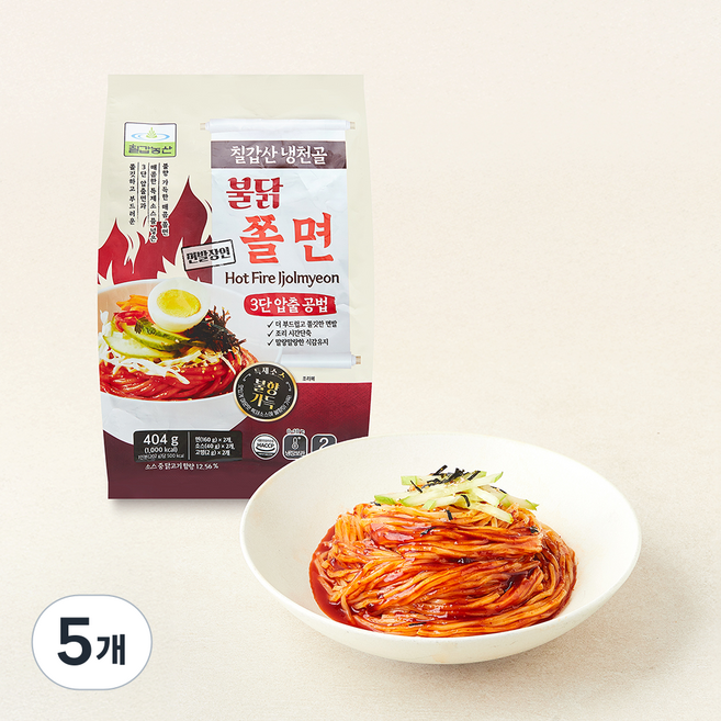 칠갑농산 불닭쫄면, 404g, 5개