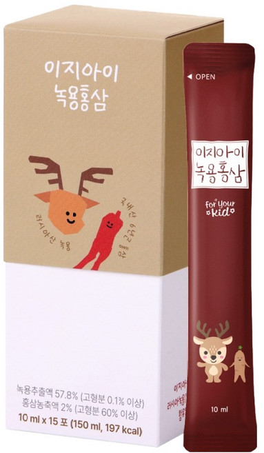 이지아이 녹용홍삼, 10ml, 15개