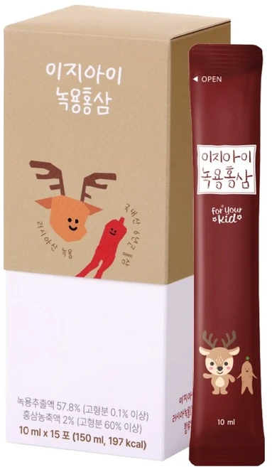 이지아이 녹용홍삼, 10ml, 15개 - 쿠팡