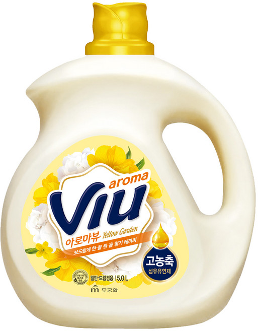 아로마뷰 고농축 섬유유연제 옐로우가든 본품, 1개, 5L