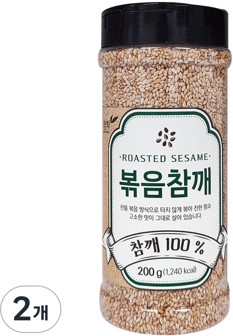 cheonghwa 香炒芝麻粒, 200g, 2個