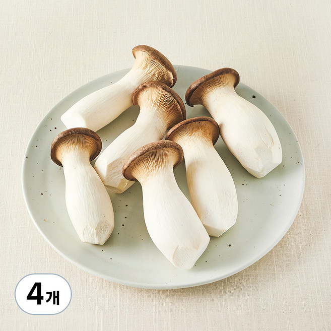친환경 뿌리가 손질된 새송이버섯, 600g, 4개