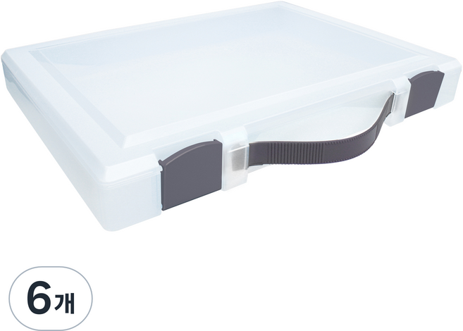 카파맥스 손잡이형 화일 케이스 45mm, 진회색, 6개