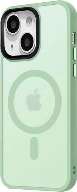 無品牌 磁吸手機殼 iPhone 14 MagSafe 磨砂 防摔 親膚手感 抹茶綠