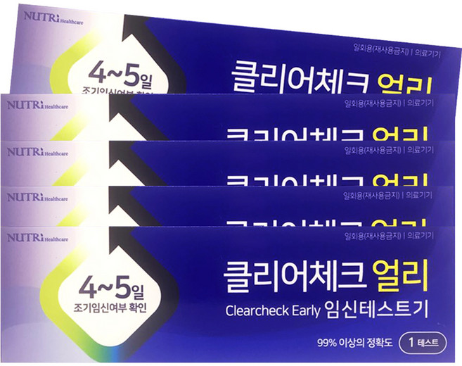 클리어체크얼리 임신테스트기, 1개입, 5개