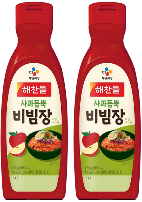해찬들 사과듬뿍 비빔장, 470g, 2개
