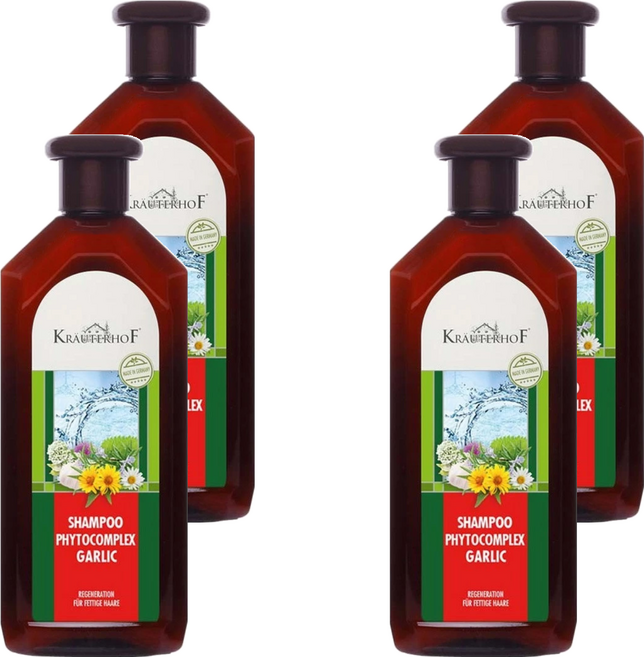 KRAUTERHOF 草本莊園 無矽靈植萃草本洗髮精 金蒜牛蒡, 500ml, 4瓶