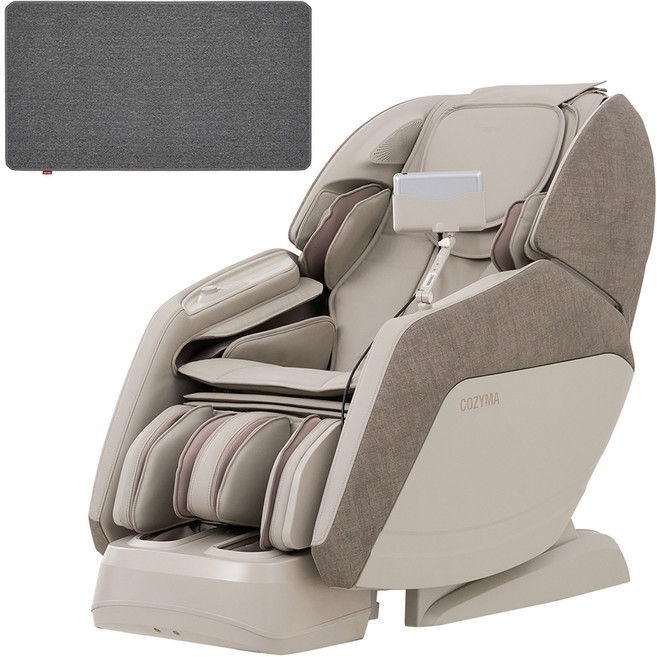 코지마 카이저 더블 안마의자 + 러그 세트 방문설치, 아이보리+브라운(안마의자), 그레이(러그), CMC-X4200(G)(안마의자), CRP-03(러그)