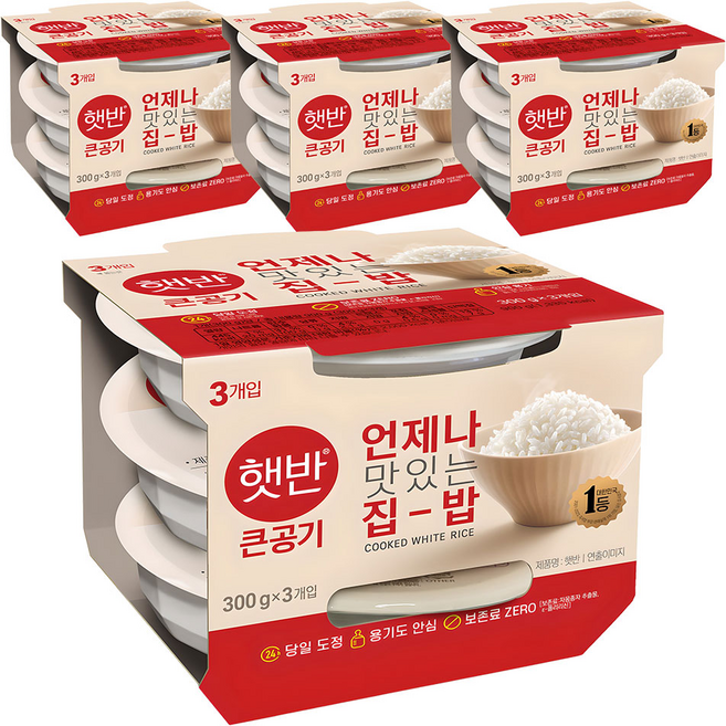 햇반 큰공기, 300g, 12개