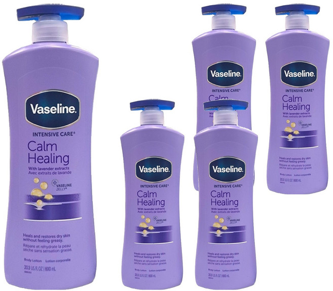 Vaseline 凡士林 舒緩修護乳液, 600ml, 5瓶