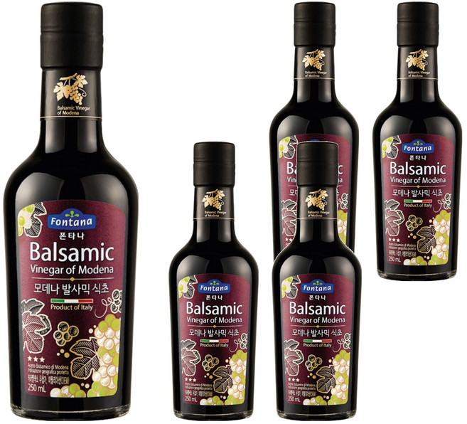 폰타나 모데나 발사믹 식초 실버라벨, 250ml, 5개