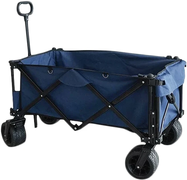 LIGFE 立格扉 寬輪露營推車 可斜拉 耐重80KG 600D牛津布, 深藍色, 1個