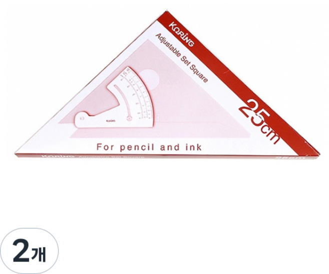코링 각도 조절 삼각자 KS-4-25 25cm, 2개