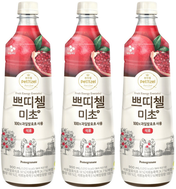 쁘띠첼 미초 석류, 900ml, 3개