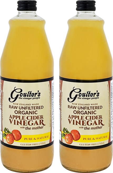 goulter's Vinegar 紐西蘭有機蘋果醋 未過濾, 750ml, 2瓶