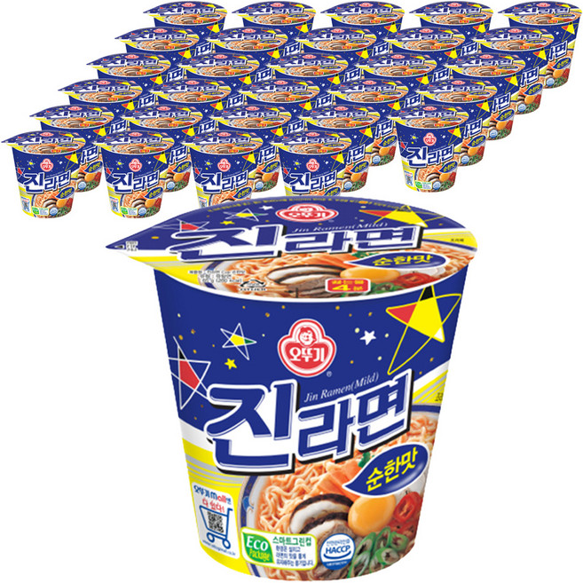 오뚜기 진라면 순한맛 컵 65g, 30개