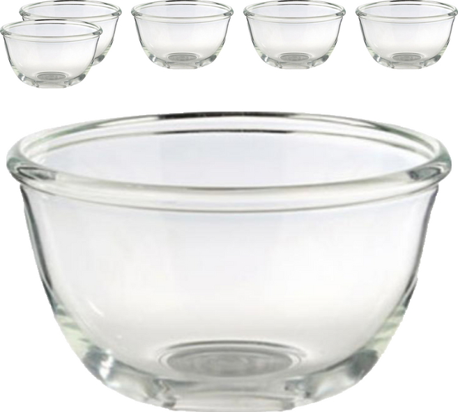 Lucky Glass 玻璃碗, 透明, 沙拉碗, 6個